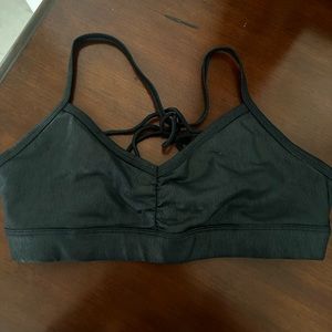 ALO yoga sports bra. Metallic black color